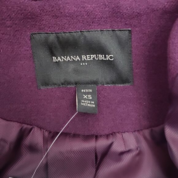 Banana Republic Classic Coat NWT  Dark Purple Color - Picture 8 of 9